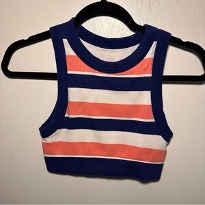 Blue and White Seamless Top by Offline